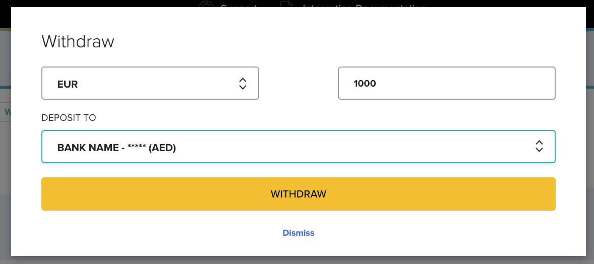 FasterPay withdrawals screen