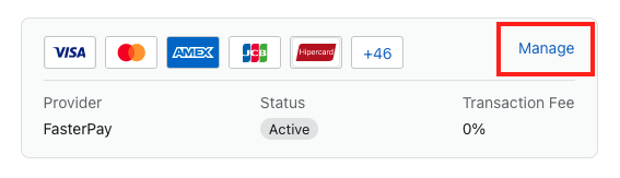 FasterPay - manage